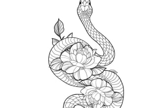 draw a minimalist line art tattoo