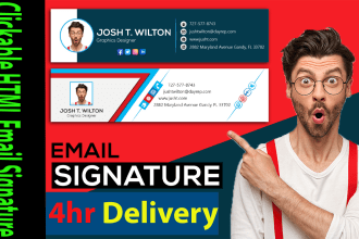 create HTML email signature or clickable html email signature outlook signature