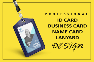design elegant unique business card name card lanyard design in 2 hours
