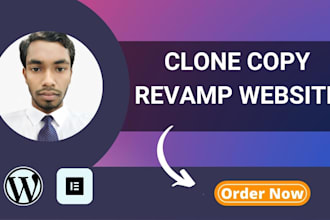 design clone copy revamp or duplicate website with elementor