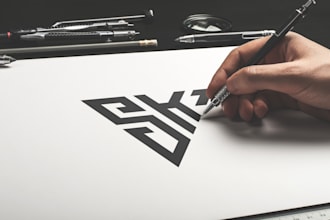 design a premium geometric luxury logo