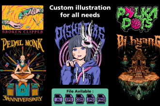 create a t shirt design illustration streetwear