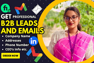 collect real b2b leads and emails from linkedin and google