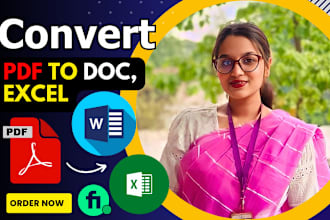 convert, retype, reformat PDF in word, excel and powerpoint