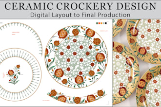 design custom ceramic dinnerware decals and tableware layouts