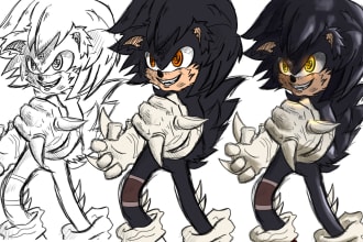 draw you a sonic the hedgehog oc