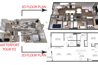 3d floor plan from matterport or 3d tour
