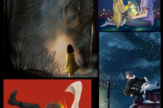 provide you  concept art, character design and fan arts