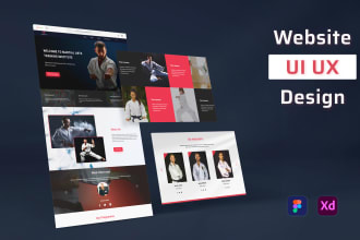 do figma website design or website mockup design by figma xd