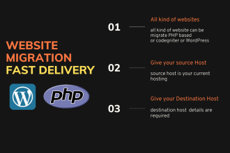 migrate your website from host to another host