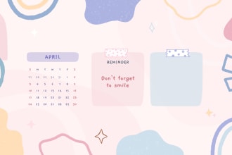 design a minimalist or cute wallpaper for your phone or desktop