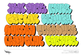 create graffiti throw up letter for your logo or merchandise