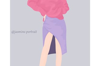 make a vector fashion illustration of clothes