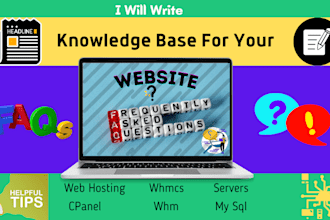 write a knowledge base for your hosting website