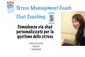be your stress management coach in  live chat sessions