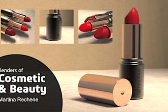 do photorealistic renders of cosmetics and beauty products