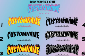 create a custom thrasher logo with your name