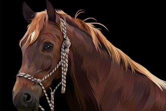 draw pet portrait illustration