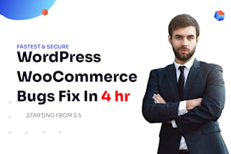 fix wordpress website issues in 4hrs