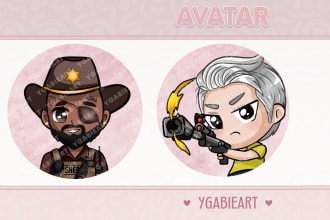 create a cute chibi profile picture, icon, avatar
