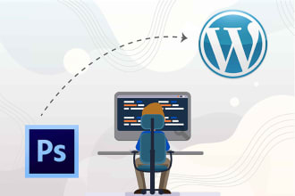 convert xd , psd to wordpress