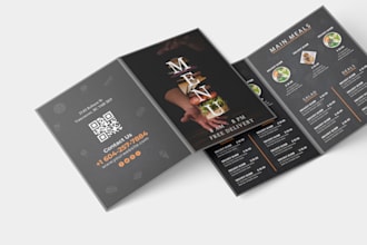 design a stunning menu fully editable and ready to print
