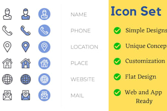 design professional icons, icon design, favicon in 24hrs