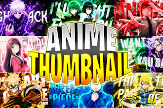design a clickbait anime thumbnail that attracts people