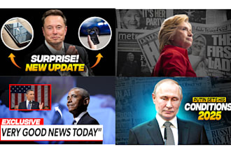 design professional political and news youtube thumbnails