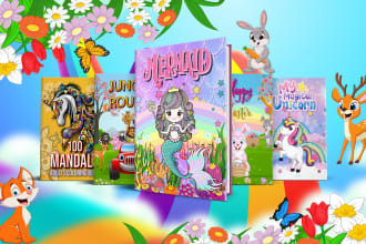 design kids or adults coloring books and custom interiors for KDP 100 pages