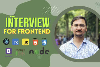 mock interview for front end in react js and more offering detailed feedback