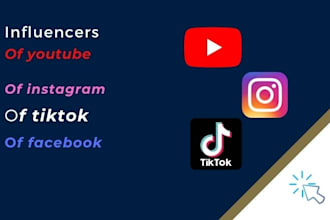 find youtube, instagram, linkedin and facebook influencers