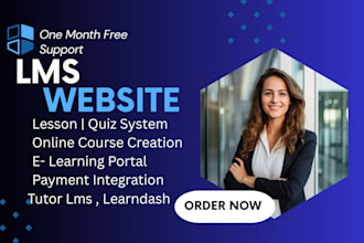 design lms website using tutor lms or tutor lms pro