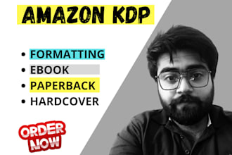 do book formatting, and editing for amazon KDP