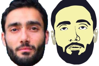 draw a cartoon portrait vector of you