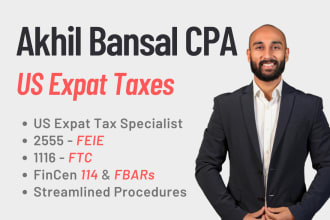 be your CPA and file US expat tax returns