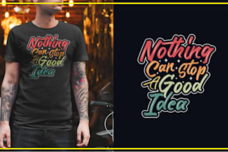 do a awesome custom t shirt logo design