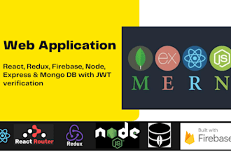develop a single page web app with react, redux, node and mongodb with jwt