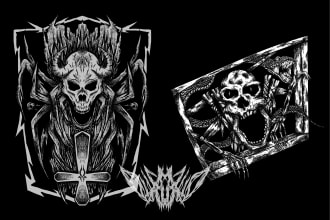 create dark art and heavy metal illustration