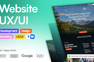 design creative, unique and high quality website UX UI