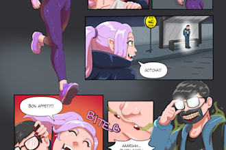 draw a comic or manga page for you