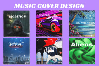 create amazing album or single cover with tracklist