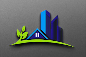 design a 3d professional construction logo within 24 hours
