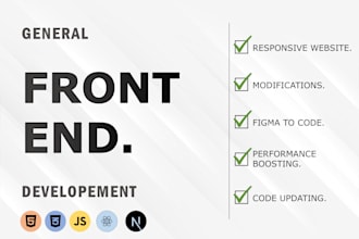 be your front end web developer