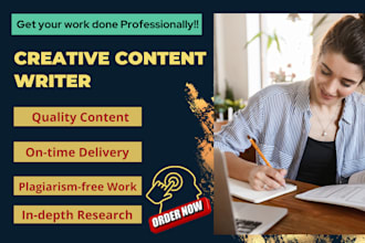 do creative content writing for your blogs and articles