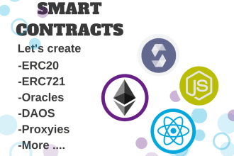 develop erc20, erc721 token, and smart contracts in solidity