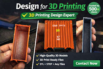 design your product for 3d printing , cnc prototyping
