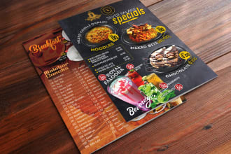 create impressive restaurant menu design