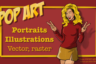 draw a retro pop art roy lichtenstein style