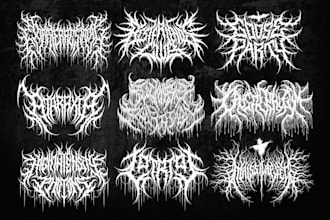 design a death metal, slam, and brutal logo for you